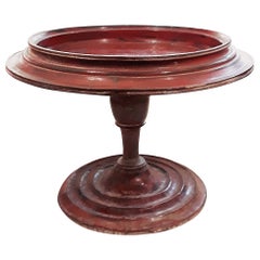 Lacquered Pedestal Tray / Table Stand from Burma, Late 19th Century