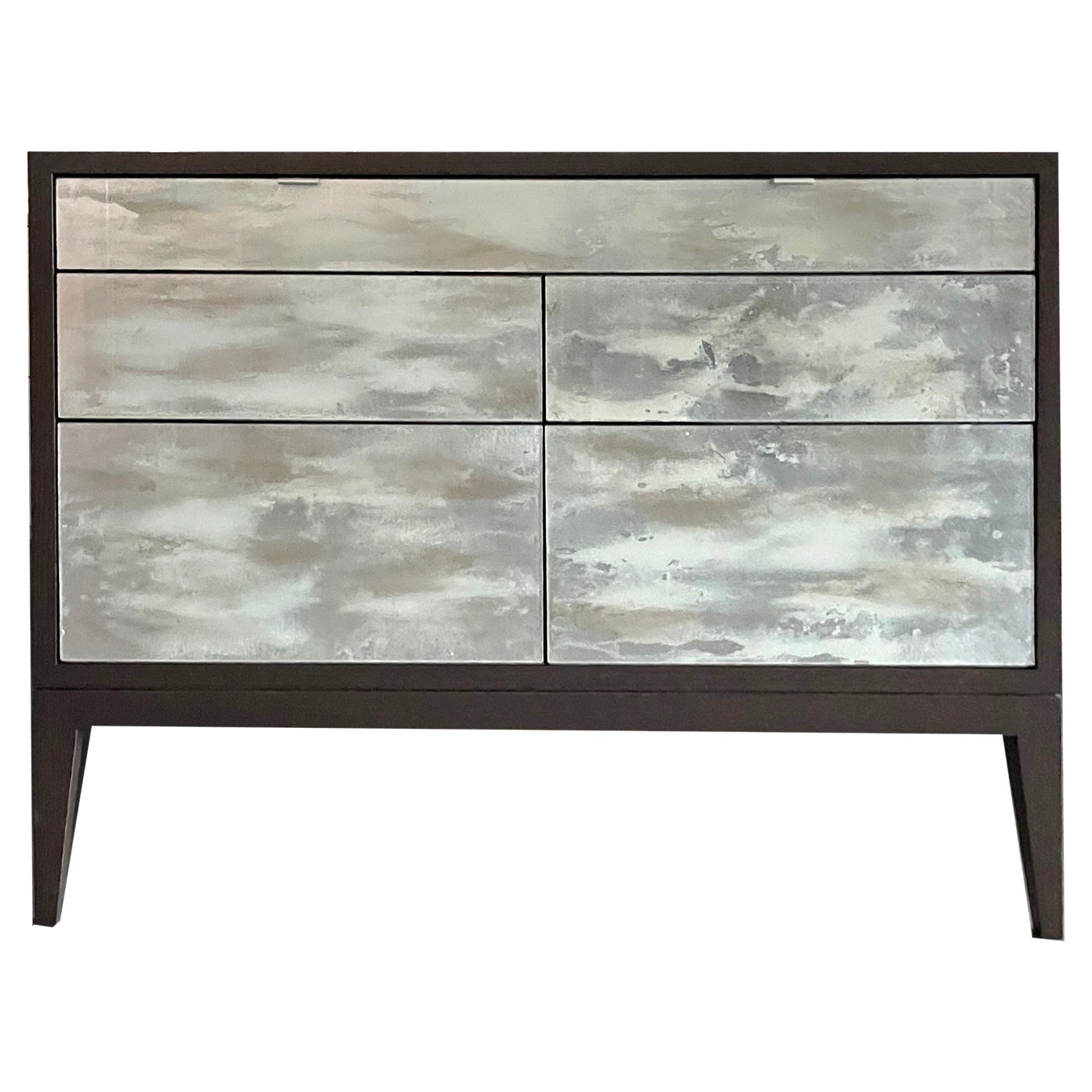 Modern Milano Mystic Chest of 6 Drawers with Earl Grey Oak by Ercole Home