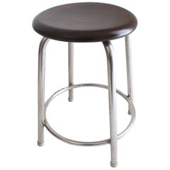 Antique Swiss Bauhaus stool by Embru, 1930s