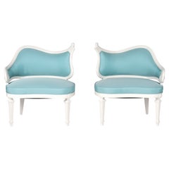 Pair of Curved Back Chairs, c. 1960