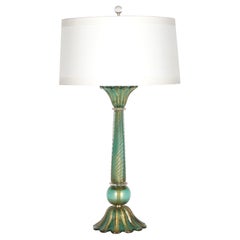 Green & Gold Barovier Lamp, c. 1960