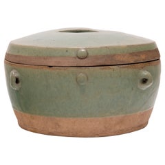 Antique Chinese Celadon Green Kitchen Vessel, c. 1900