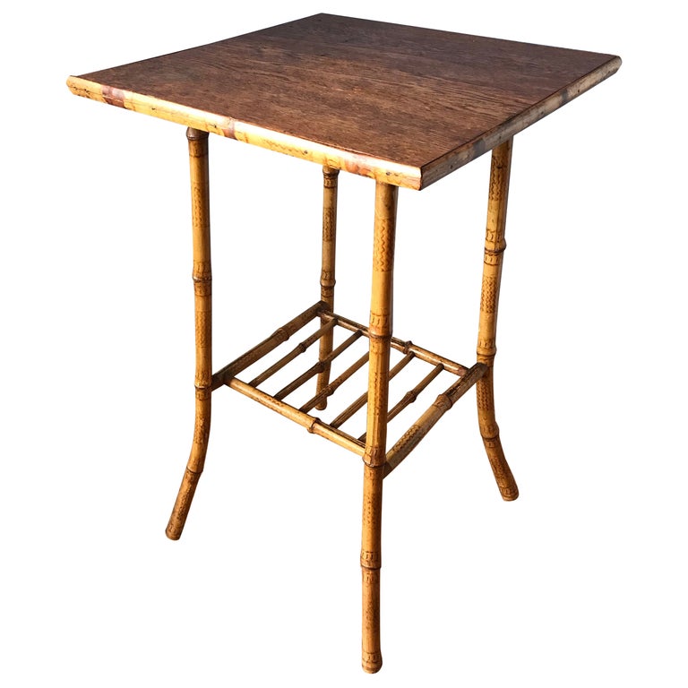 Edwardian Bamboo Side Table For Sale at 1stDibs