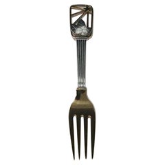Anton Michelsen Christmas Fork 1938 in Gilded Sterling Silver