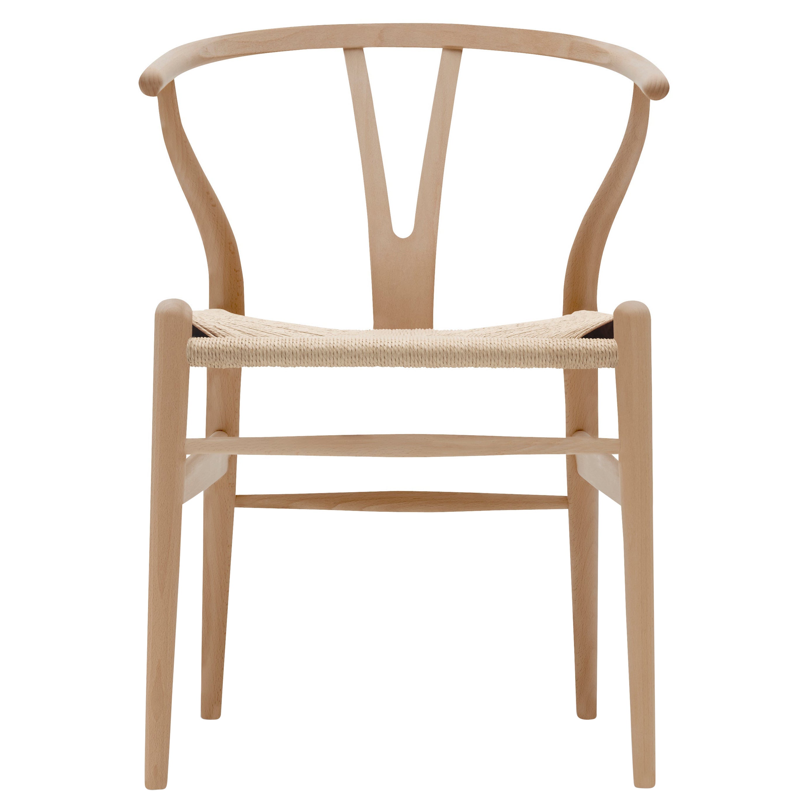 CH24 Wishbone Chair in Beech Oil with Natural Papercord Seat by Hans Wegner