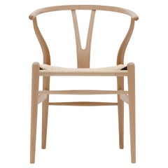 CH24 Wishbone Chair in Beech Oil with Natural Papercord Seat by Hans Wegner