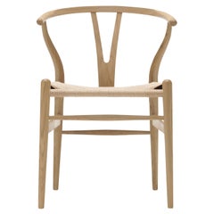 CH24 Wishbone Chair in Oak Soap with Natural Papercord Seat by Hans Wegner
