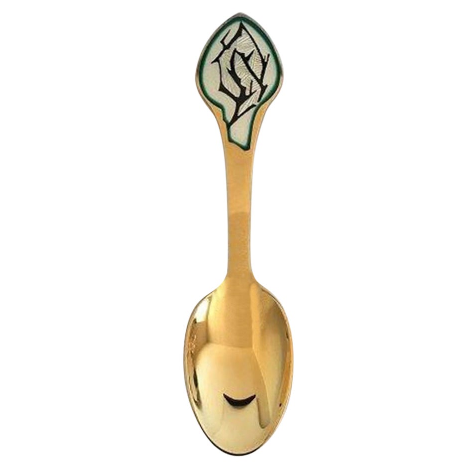 Anton Michelsen Gilded Sterling Silver Christmas Spoon 1997, in Good Condition For Sale