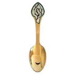 Anton Michelsen Gilded Sterling Silver Christmas Spoon 1997, in Good Condition