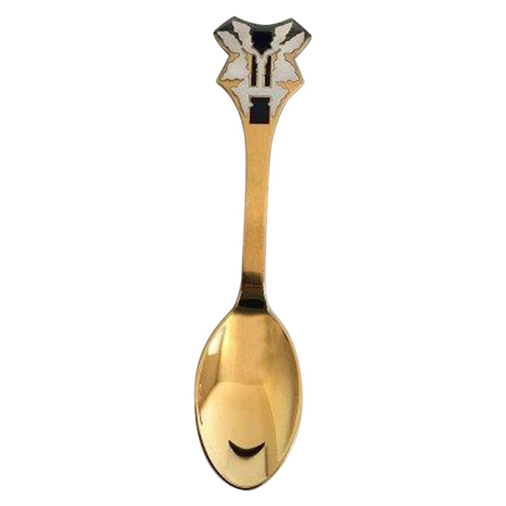 Anton Michelsen Gilded Sterling Silver Christmas Spoon, 1991 For Sale