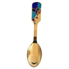 Anton Michelsen Gilded Sterling Silver Christmas Spoon 1990