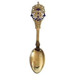 Anton Michelsen Commemorative Spoon in Gilded Sterling Silver from 1935