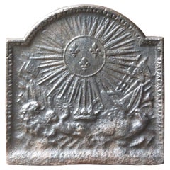 Antique French 'The Sun' Fireback, 18th-19th Century