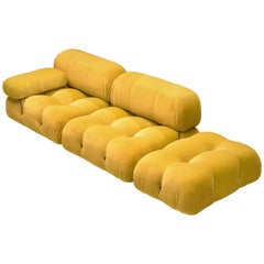 Mario Bellini 'Camaleonda' Modular Sofa in Yellow Velvet