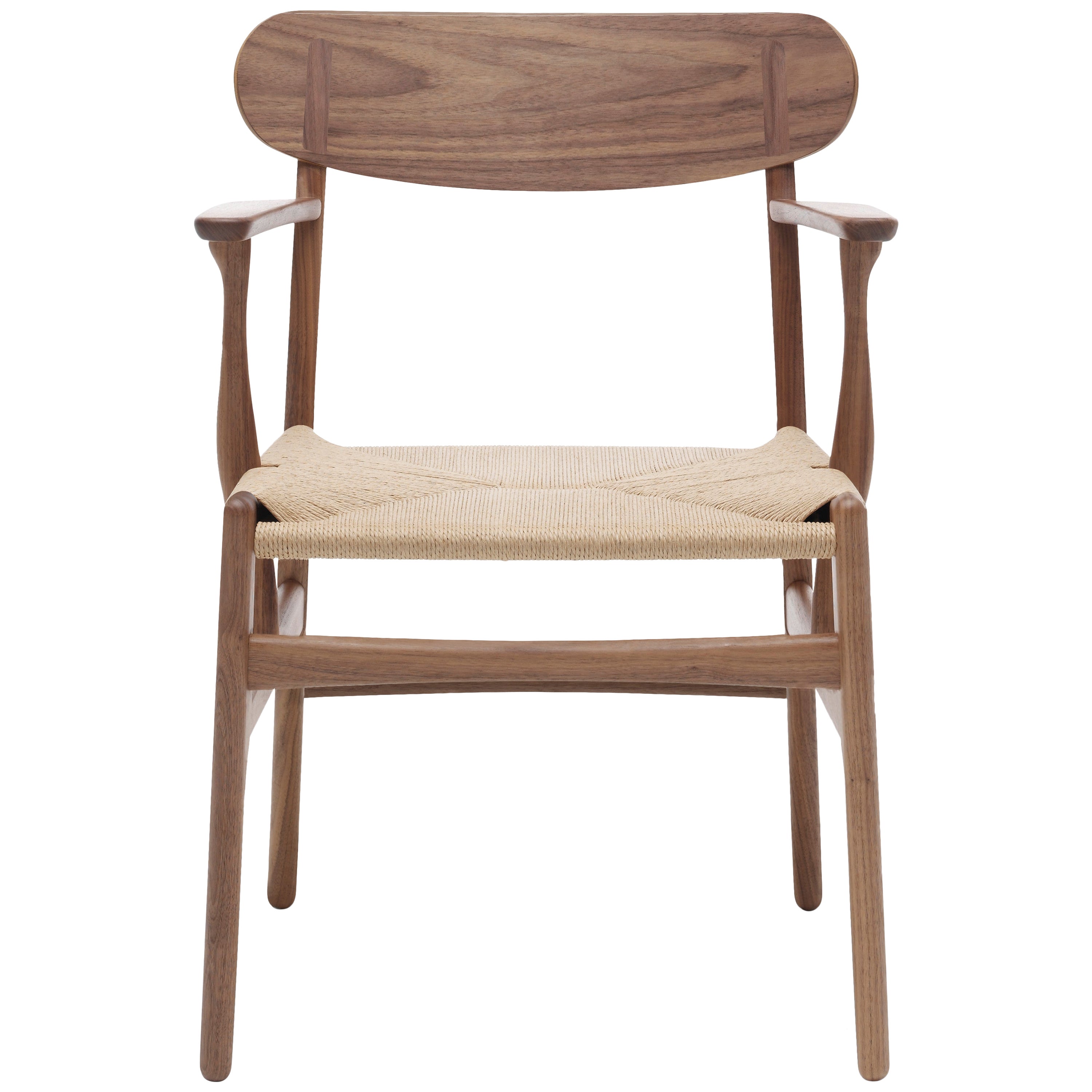 CH26 Dining Chair in Walnut Oil with Natural Papercord Seat by Hans J. Wegner