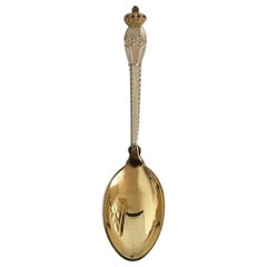 Anton Michelsen Commemorative Spoon in Gilded Sterling Silver from 1903
