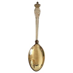 Anton Michelsen Commemorative Spoon in Gilded Sterling Silver from 1898