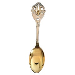 Anton Michelsen Christmas Spoon 1918 in Gilded Sterling Silver