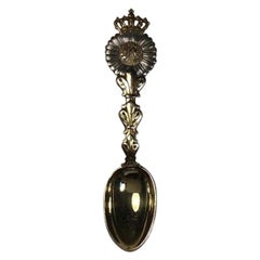 Anton Michelsen Commemorative Spoon in Gilded Sterling Silver from 1921