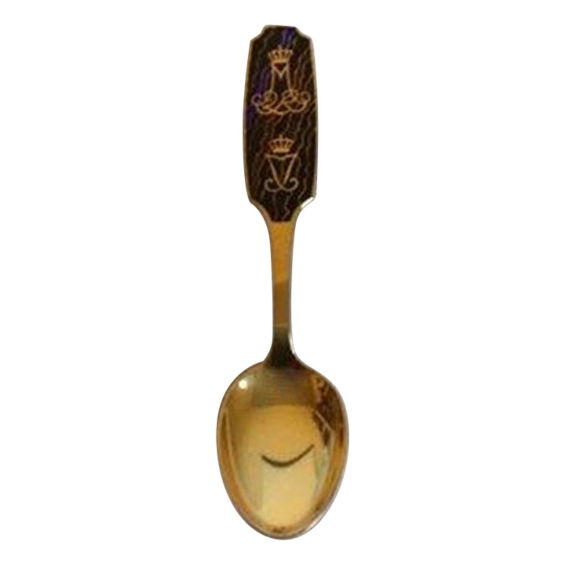 Peter Hertz Danish Silver Wedding Commemorative Spoon, 1992 For Sale at