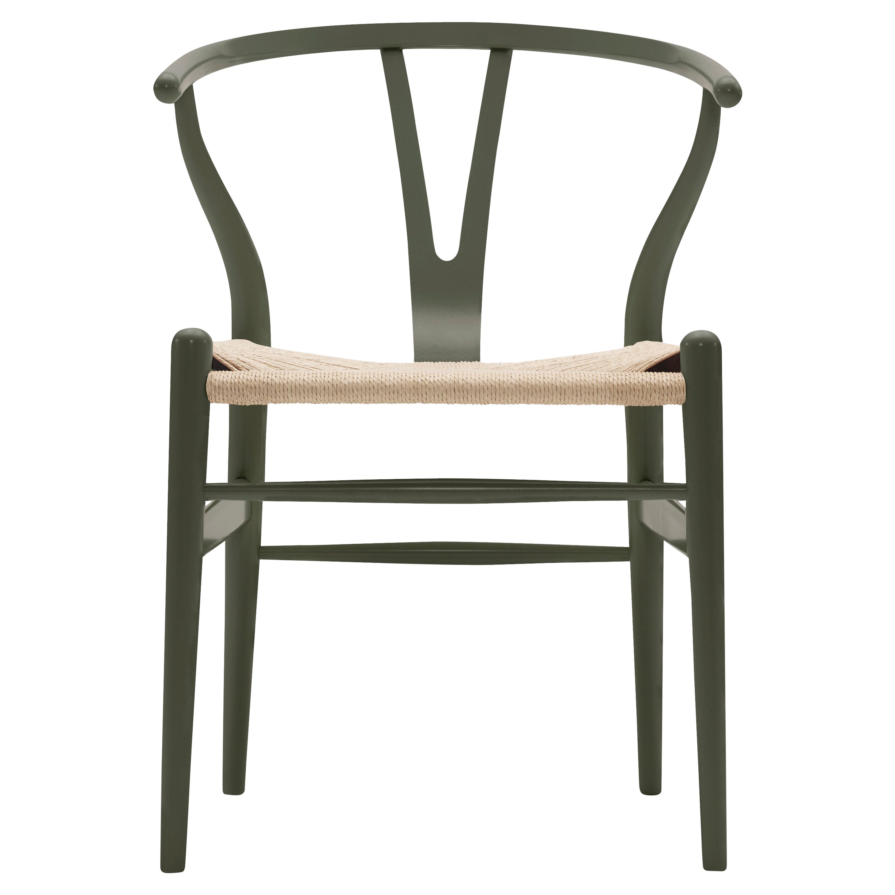 CH24 Wishbone Chair in Black with Natural Papercord Seat by Hans Wegner For  Sale at 1stDibs