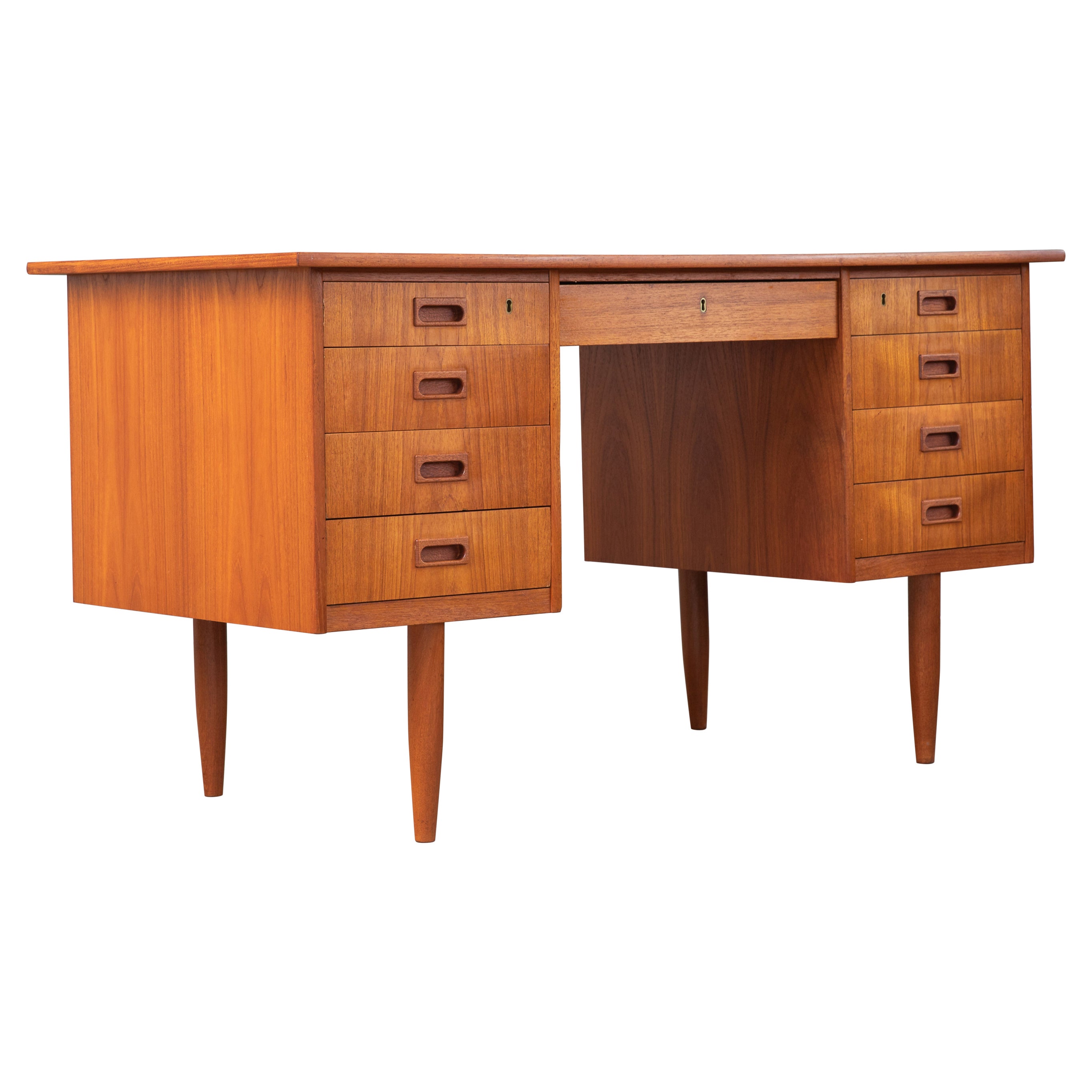 Danish Midcentury Teak Desk in the Style of Kai Kristiansen