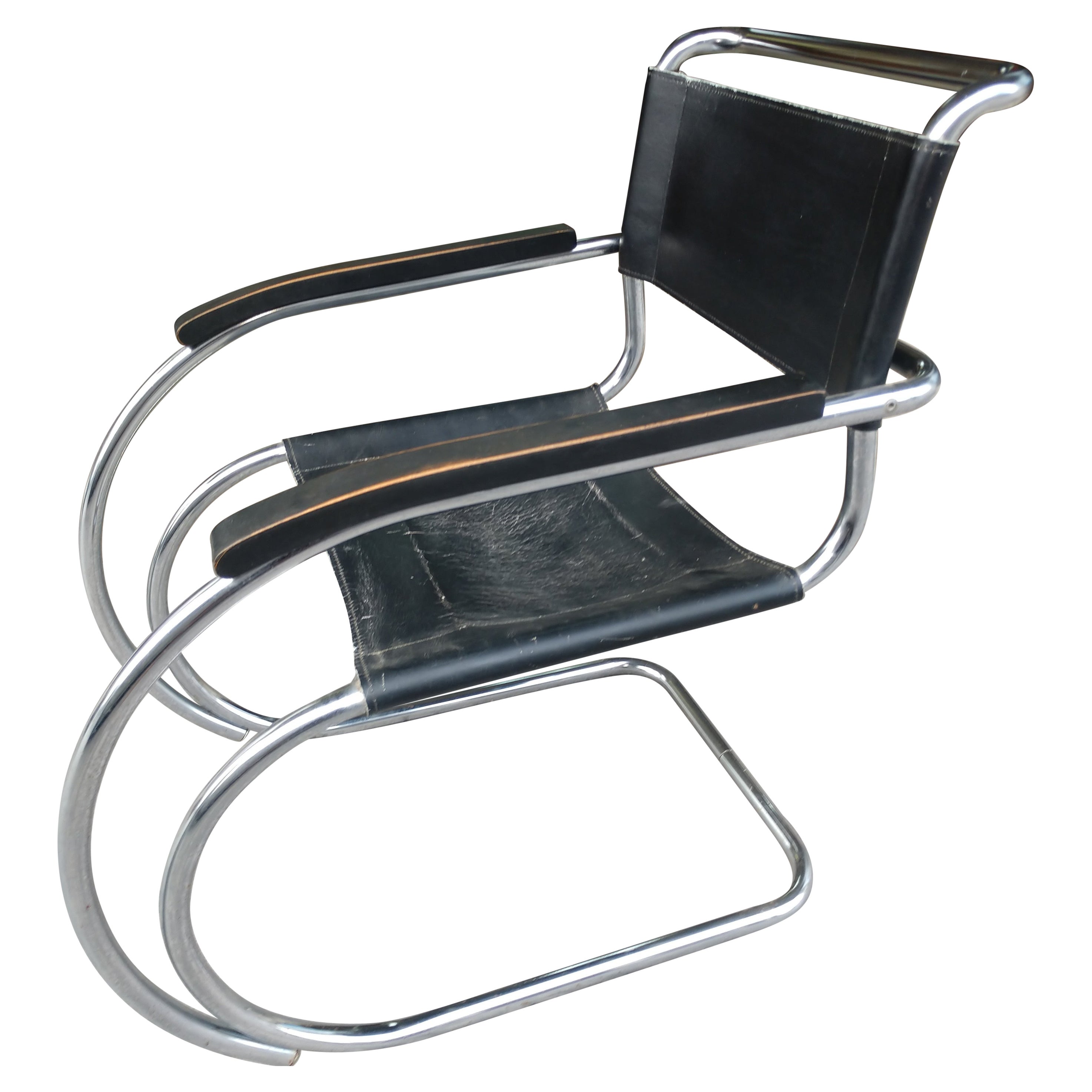 Ludwig Mies van der Rohe MR20 Mid Century Modern Cantilevered Arm Chair