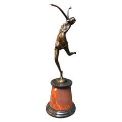 Antique Art Deco Style Bronze Dancer by Bruno Zach, 20th Century