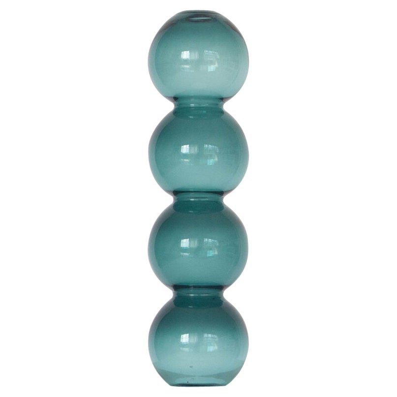 Crystal Vase Teal Large 1 by Isaac Monte at 1stDibs