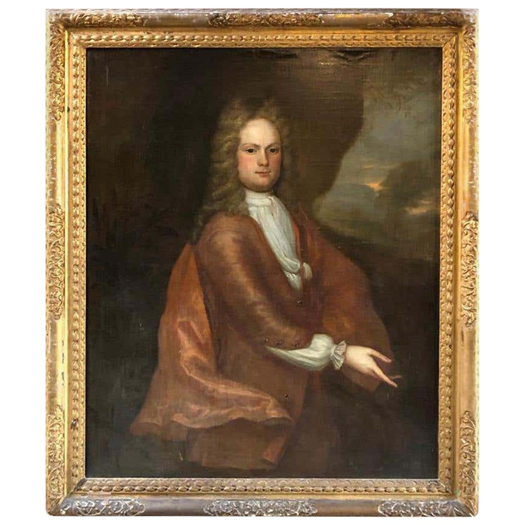 Grand portrait d'un gentilhomme anglais/du duc, 18e-19e siècle en vente