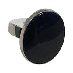 Niels Erik From Sterling Silver Ring Onyx