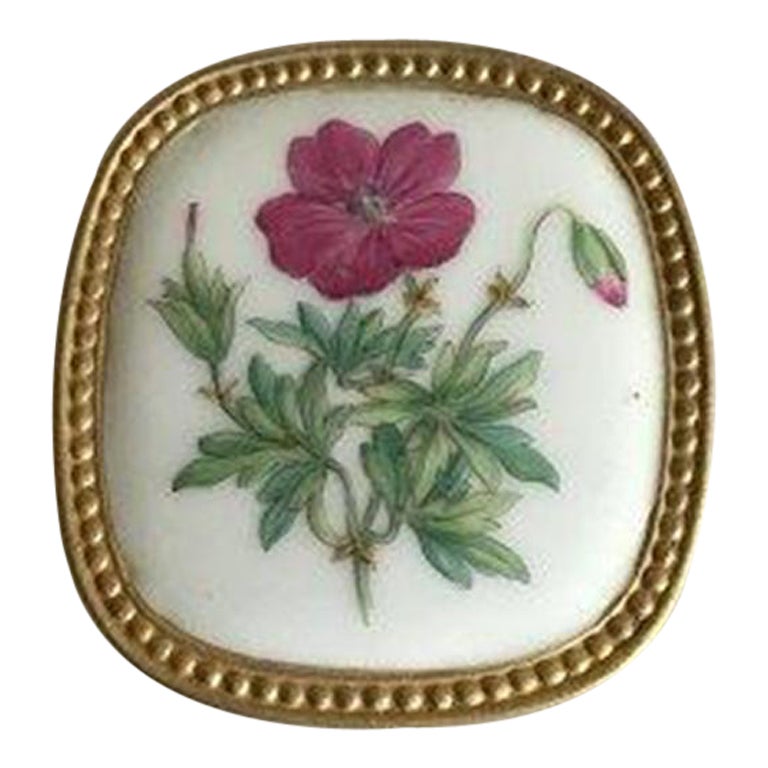 Royal Copenhagen Flora Brooch / Pendant in Porcelain For Sale