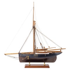 Shipyard Model of a Gaff-Rigged Newhaven Smack