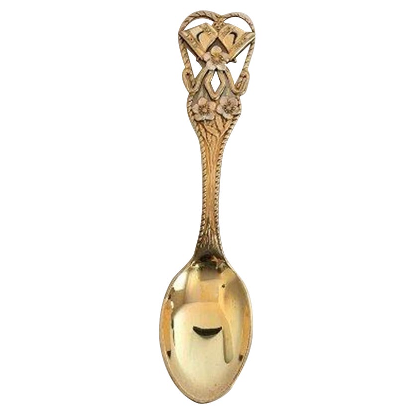 Anton Michelsen Gilded Sterling Silver Christmas Spoon, 1912