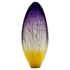 Ore in Hyacinth and Primrose, a Unique Glass Sculpture by Enemark & Thompson