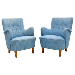 Pair of Swedish Vintage Armchairs by Carl Malmsten