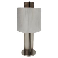 Mid-Century Modern Michel Boyer Steel French Sculptural Table Lamp