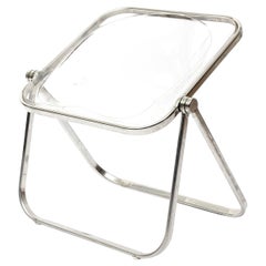 Vintage Clear Plona Chair by Giancarlo Piretti for Castelli, circa 1970, Italy