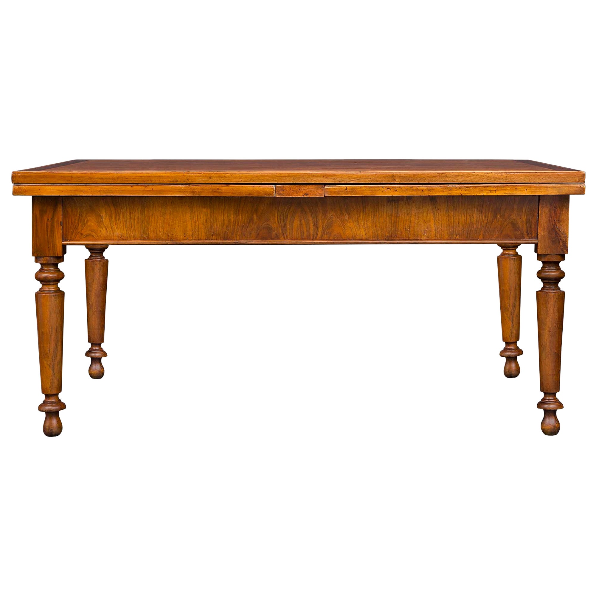 Italian 18th Century Walnut Pull Out Table From Tuscany For Sale