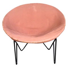 Retro Modern Style Canvas Lounge Chair