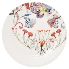 Grandma's Garden, assiettes plates contemporaines en porcelaine avec design floral
