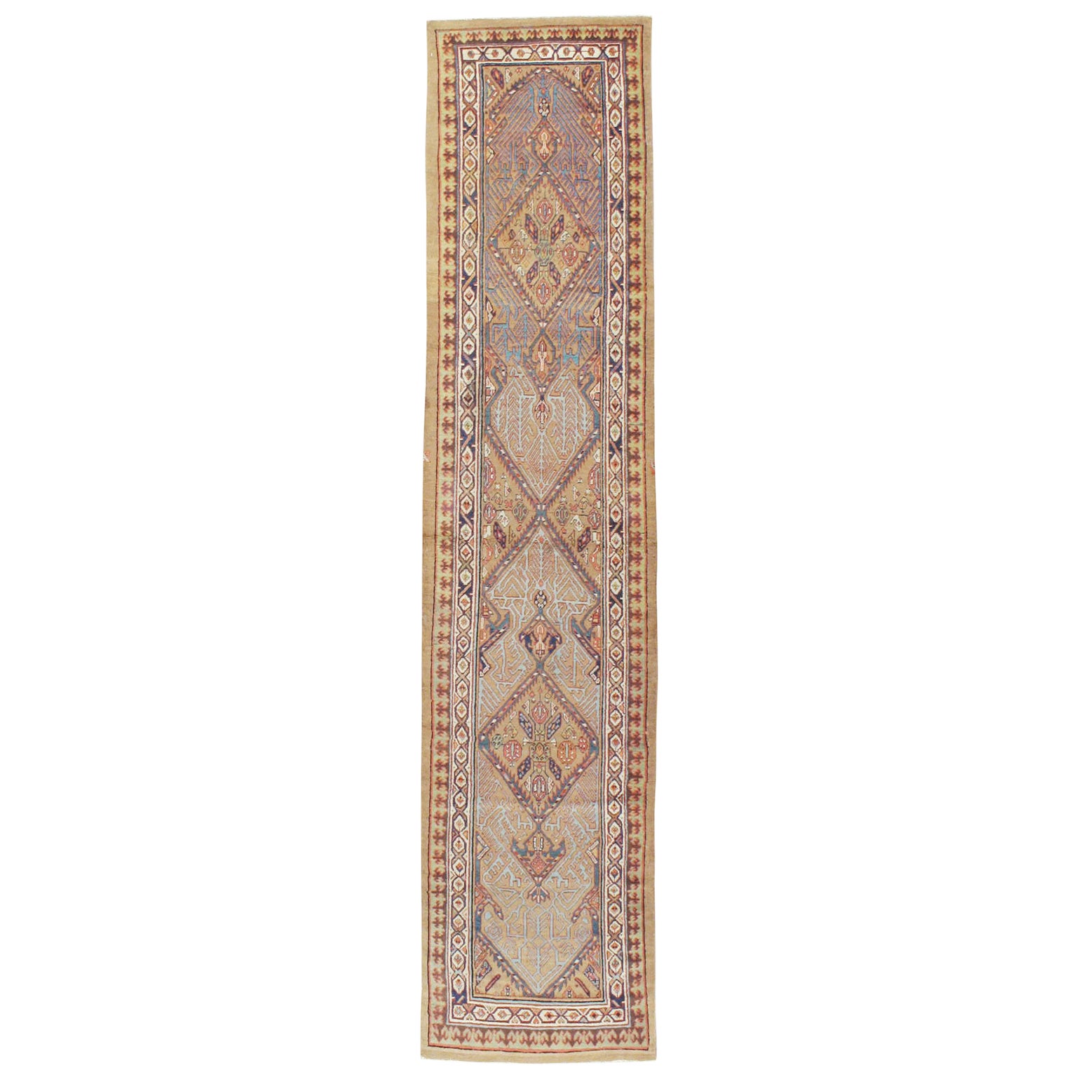 Early 20th Century Handmade Persian Serab Runner For Sale