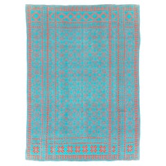 Tapis Kilim persan à tissage plat fait à la main du milieu du 20e siècle, de taille standard