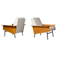 Seltenes Paar Pierre Guariche:: G10 Lounge Chairs:: 1953