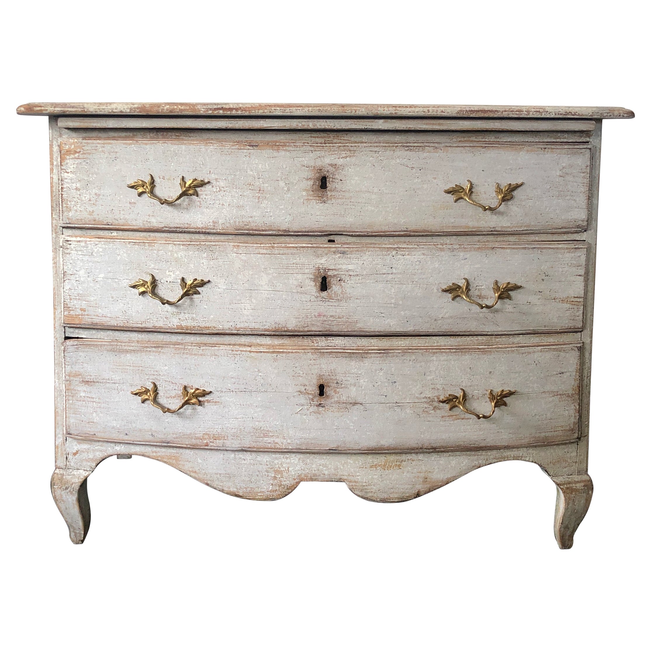 Antique Swedish, Rococo Period, Chest of Drawers, circa 1760 For Sale