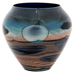 John Lewis 'Moonscape' Modern Art Glass Vase