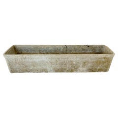 Retro Willy Guhl Ridged Concrete Trough Planter