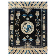 Tapis chinois ancien Ningxia de 6' 3"" x 8' 6""