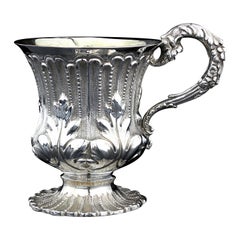 Ancienne tasse géorgienne en argent sterling, Londres 1835, Thomas Edwards