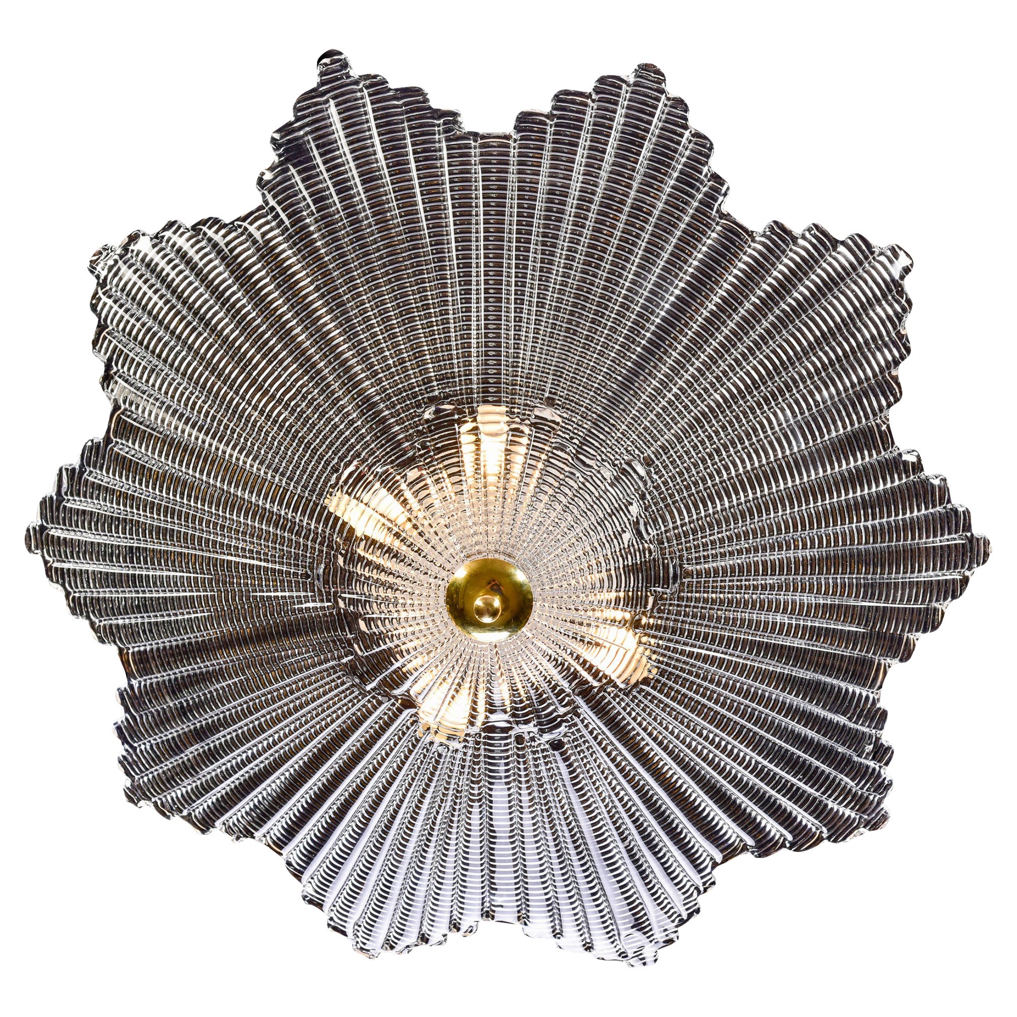 Small Hexagon Shape Fer Flush Mount Fixture For Sale at 1stDibs